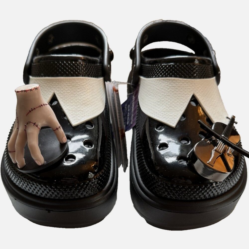 Crocs Wednesday Stomp Clog X Platform Addams Family NWT